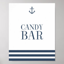 Nautic Candy Bar Wedding Sign Poster