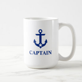 Nautic Captain Anchor Star Large Kaffeetasse