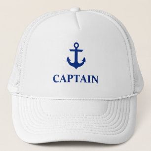 Nautic Captain Anchor White Truckerkappe