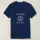 Nautic Captain Boat Name Anchor Rope Helm T-Shirt (Design vorne)