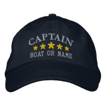 Nautic Captain Boat Name Gold Stars Navy Blue