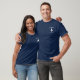 Nautic Captain Name Anchor Blue T - Shirt (Unisex)