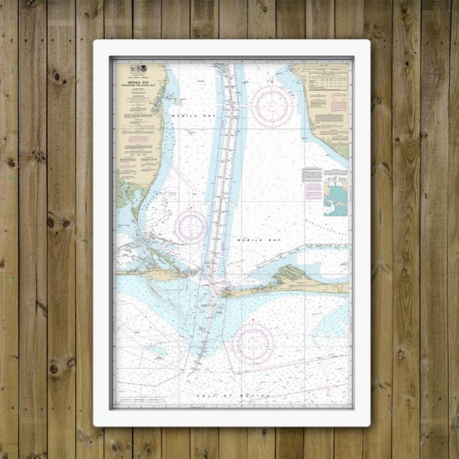 Nautic Chart Map 0f Mobile Bay, Alabama Poster (Von Creator hochgeladen)