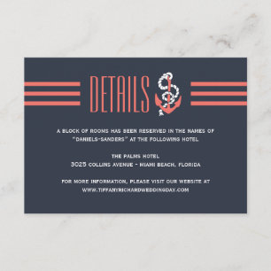 Nautic Chic Wedding Enclosure Card Begleitkarte