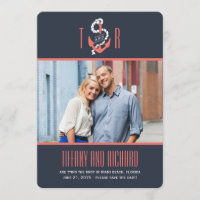 Nautic Chic Wedding Save the Date Card