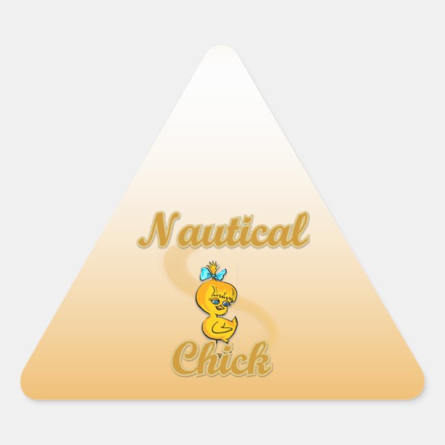 Nautic Chick Dreieckiger Aufkleber (Vorderseite)