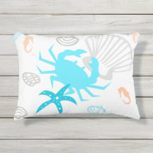 Nautic Coastal Beach Crab Kissen