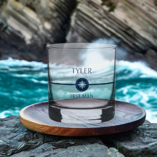Nautic Coastal Wedding Trauzeuge Trauzeuge Whiskyglas