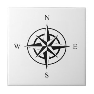 Nautic Compass Face Fliese