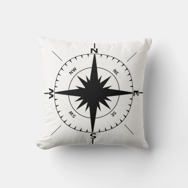 Nautic Compass Pillow Kissen (Vorderseite)