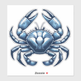 Nautic Crab Custom Cut Vinyl Sticker
