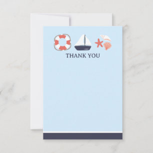 Nautic Dankeschön Flachkarte Dankeskarte