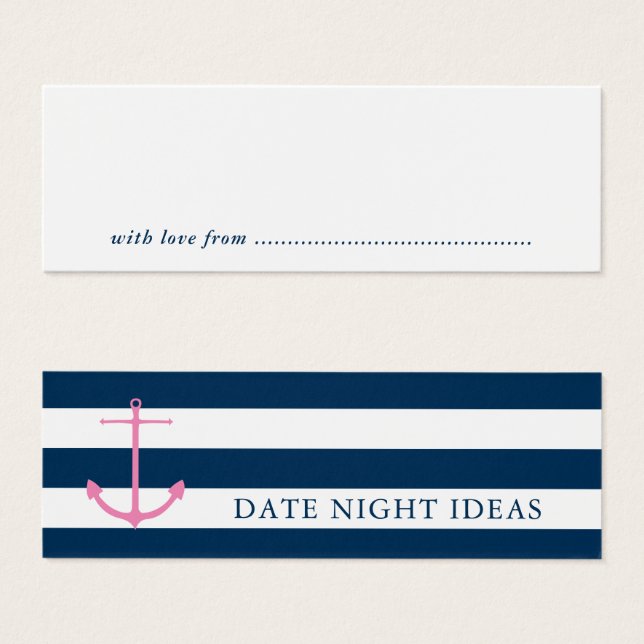 Nautic Date Night Idea Brautparty Game (Vorne & Hinten)