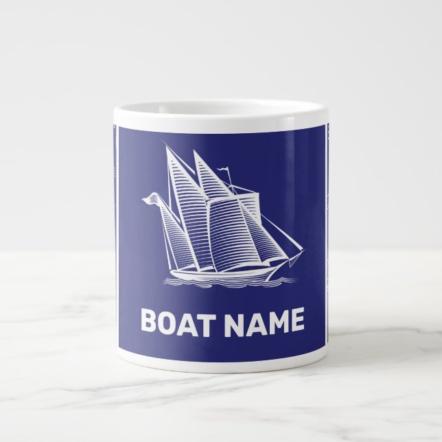 Nautic Design Navy Blue Cloud Tasse (Vorderseite)