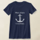 Nautic First Mate White Anchor Personalisiert T-Shirt (Laydown)