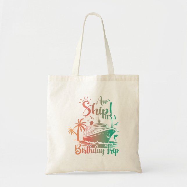 Nautic Geburtstagsgeschenk Tragetasche (Vorne)