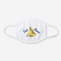 Nautic Gold Sailboat Sail Away