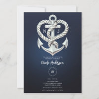 Nautic Heart Rope Anchor Coastal Navy Bridal