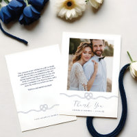 Nautic Heart Rope Navy & White Foto Vielen Dank