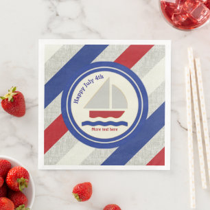Nautic July 4. Paper Napkins Serviette