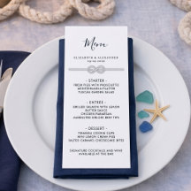 Nautic Knot White Navy Probe Dinner Menu