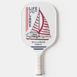 Nautic Lake House Familienname Personalisiert Pickleball Schläger