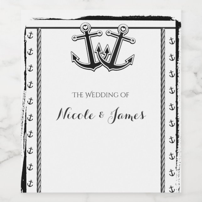 Nautic Liebe Anchors Ristorante La Lanchetta Weinetikett (Einzelnes Label)