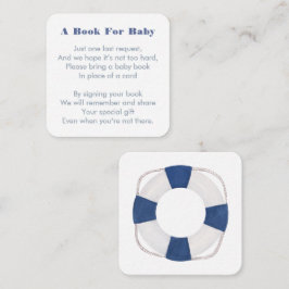 Nautic Life Ring bringen ein Buch für Babydusche Begleitkarte