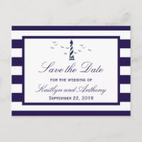 Nautic Lighthouse Wedding speichern das Datum