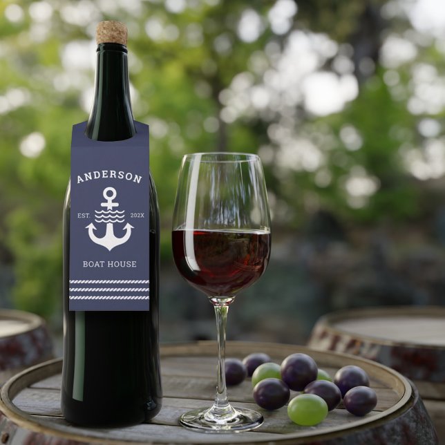 Nautic Maritime Anchor Ocean Lake House Flaschenanhänger (Von Creator hochgeladen)