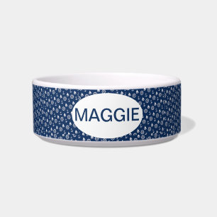 Nautic Mit Monogramm Keramik Pet Bowl Napf