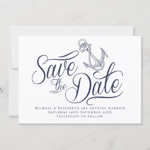 Nautic modern Save the Date Einladung