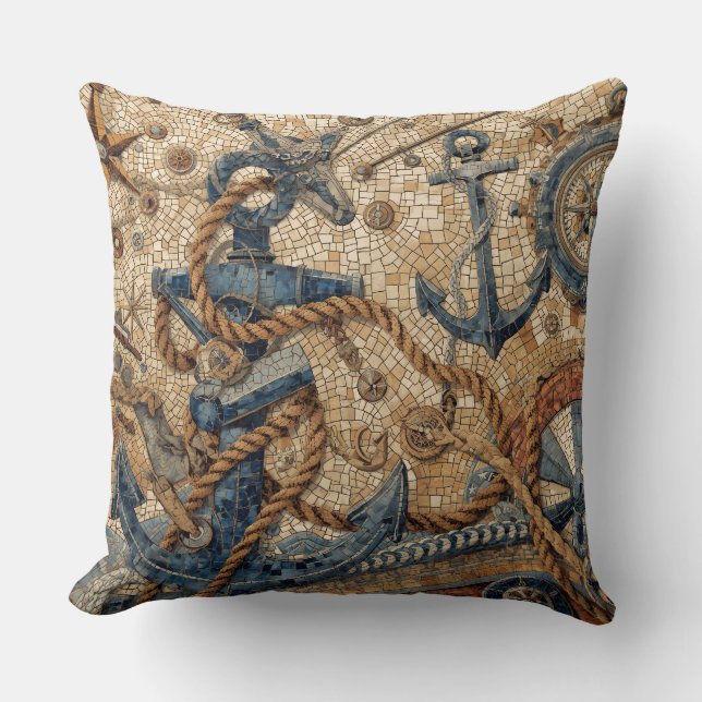 Nautic Mosaic Throw Kissen (Vorderseite)