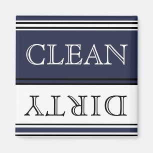 Nautic Mute Navy Blue Disshwasher Dirty Clean Magnet
