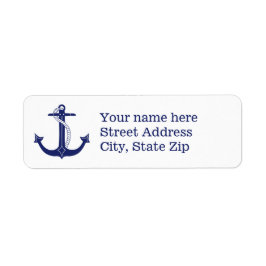 Nautic Navy Blue Anchor