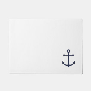 Nautic Navy Blue Anchor Fußmatte