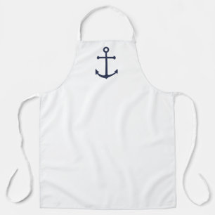 Nautic Navy Blue Anchor Schürze