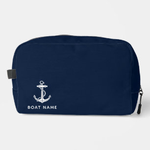 Nautic Navy Blue Boat Anchor Custom Cruise Swag Waschbeutel