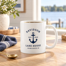 Nautic Navy Blue Custom Family Lake House