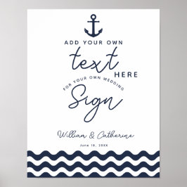 Nautic Navy Blue Erstellen Sie Ihr eigenes Poster