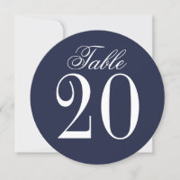 Nautic Navy Blue Wedding Circle Tischnummer