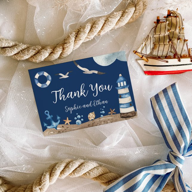 Nautic Navy Danke Baby Showcard (Von Creator hochgeladen)