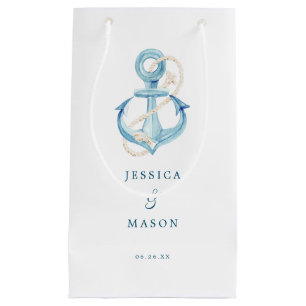 Nautic Navy Hotel Wedding Gift Bag Kleine Geschenktüte