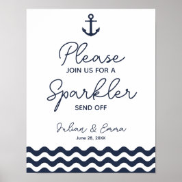 Nautic Navy Sparkler senden ab Poster