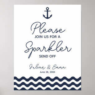 Nautic Navy Sparkler senden ab Poster