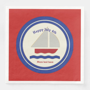 Nautic Patriotic Paper Napkins Serviette
