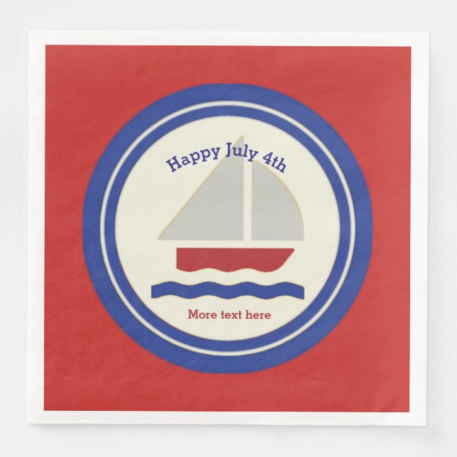 Nautic Patriotic Paper Napkins Serviette (Vorderseite)