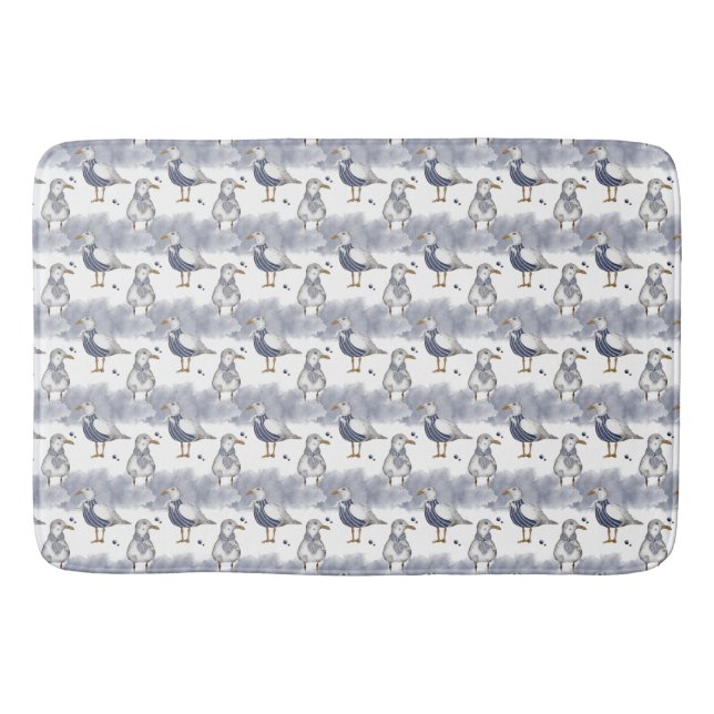 Nautic Pattern Bath Mat Badematte (Vorderseite)