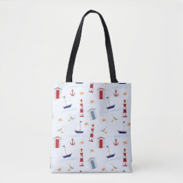 Nautic Pattern Tote Bag