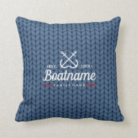 Nautic Personalisiert Boat Name Blue Wool